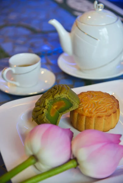 Kue bulan lezat untuk festival pertengahan musim gugur — Stok Foto