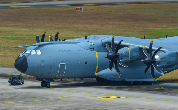 兰卡威 马来西亚 2019年3月29日 马来西亚皇家空军 Rmaf 空中客车A400米阿特拉斯在兰卡威机场 Lgk — 图库照片