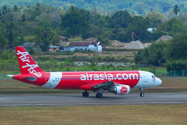 Langkawi Malaisie Mars 2019 Airasia Ajw Airbus A320 Circulant Sur — Photo