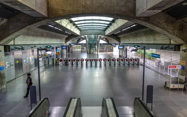 Singapur Kwi 2019 Wnętrze Stacji Mrt Singapurze Mrt Szybki System — Zdjęcie stockowe