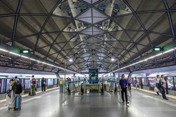 Singapur Duben 2019 Interiér Stanice Mrt Singapuru Mrt Rychlý Tranzitní — Stock fotografie