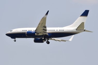 Saygon, Vietnam - Mar 18, 2019. Vp-Bel Orient Global (Singapur) Boeing 737-700 Bbj Saigon, Vietnam Tan Son Nhat Havaalanı (Sgn) iniş.