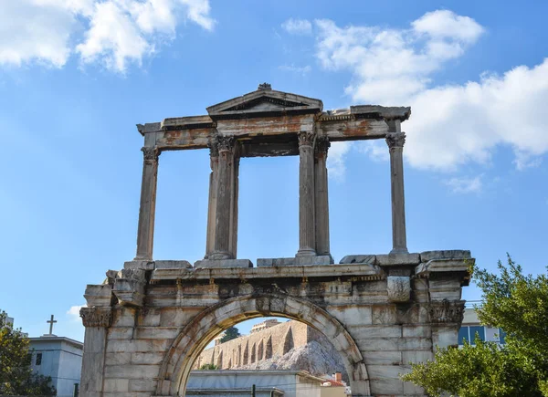 Una Vista Única Interesante Del Templo Zeus Olímpico Atenas Grecia — Foto de Stock