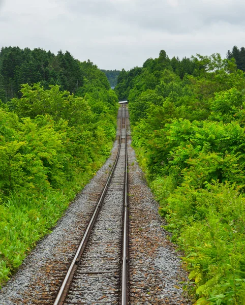 Percorsi ferroviari vuoti per tram — Foto Stock