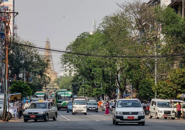 Street of Yangon, Myanmar — Stock Photo, Image