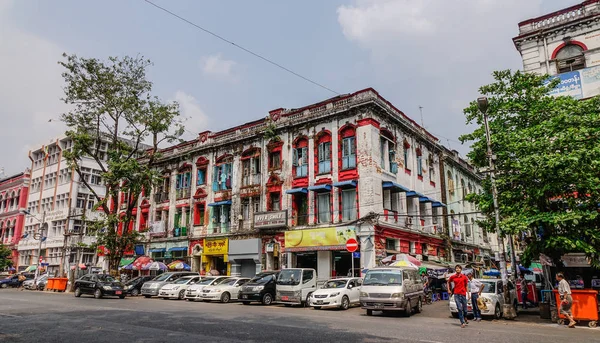 Bâtiments anciens en Yangon, Myanmar — Photo