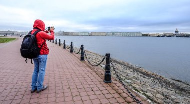 St. Petersburg'da nehir manzarası, Rusya Federasyonu