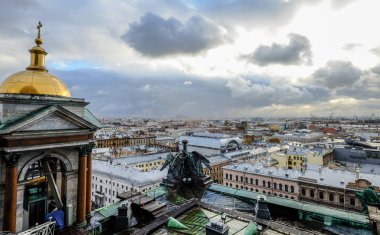 St. Petersburg, Rusya'nın havadan görünümü
