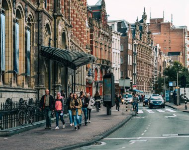 Amsterdam, Hollanda Şehir Manzarası 