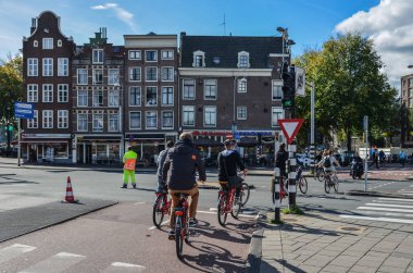 Amsterdam, Hollanda Şehir Manzarası 