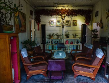 Dalat, Vietnam 'da eski bir kahve dükkanı.