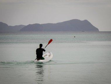 Filipinler, Palawan 'da tropikal deniz manzarası 