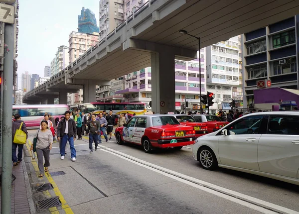 Strada nel distretto di Koowlon a Hong Kong — Foto Stock