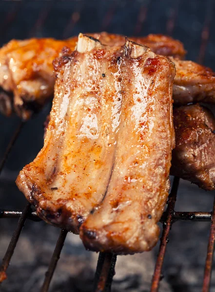 Pork ribs with bbq — Stock Photo, Image