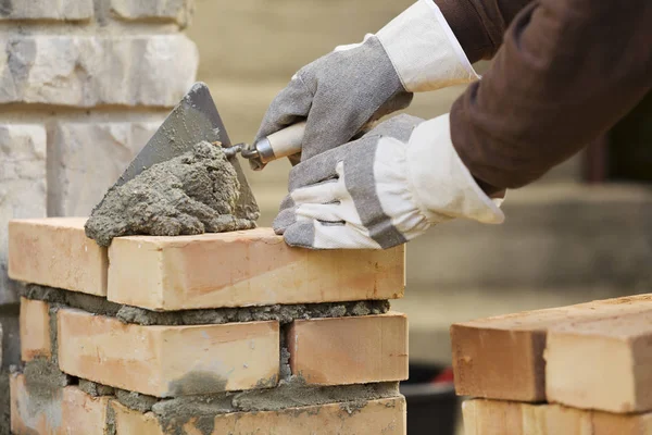 Bricklaying brick wall - out door