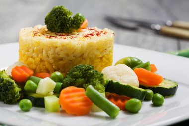 Sebzeli risotto bölümünü.