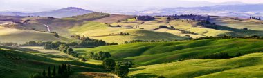 Yeşil bahar panorama landsca güzel ve mucizevi renkleri
