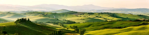 Yeşil bahar panorama landsca güzel ve mucizevi renkleri