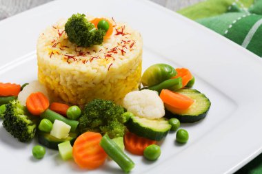 Sebzeli risotto bölümünü.