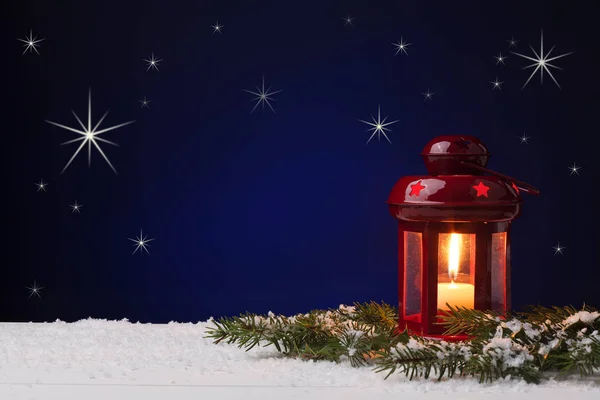 Vánoční lampióny s hvězdami — Stock fotografie