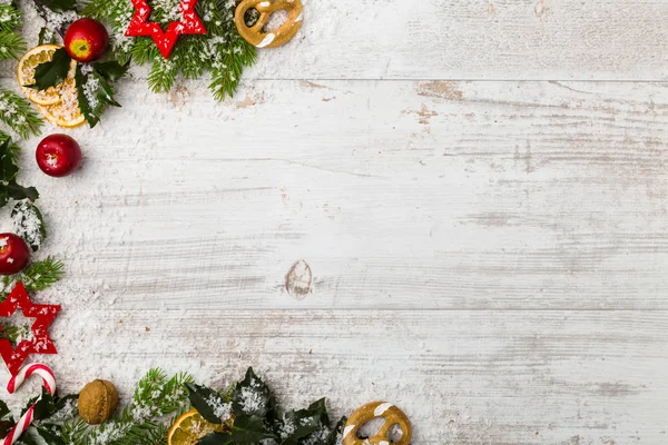 Decoración de Navidad sobre tablas de madera . —  Fotos de Stock