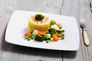 Sebzeli risotto bölümünü.