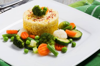 Sebzeli risotto bölümünü.