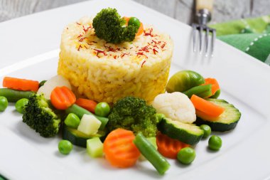 Sebzeli risotto bölümünü.