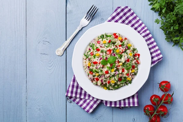 Tableau Salade Avec Cous Cous Légumes Délice Libanais — Photo