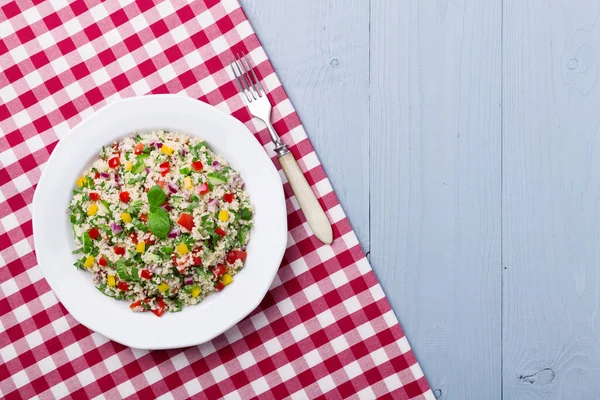 Tabbouleh Salat Mit Cous Cous Und Gemüse Libanesische Delikatesse — Stockfoto