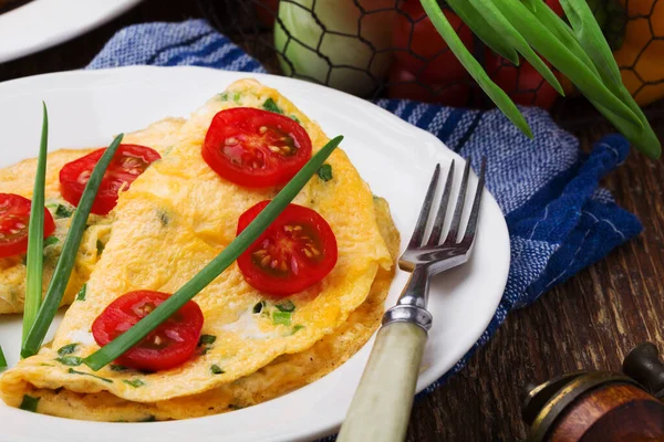 Delicious Omelette Vegetables — Stock Photo, Image