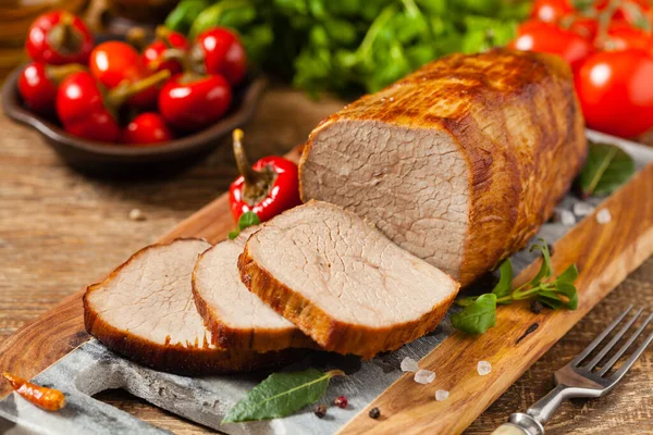 Roastbeef Roastbeef Mit Zwischenräumen Frontansicht — Stockfoto