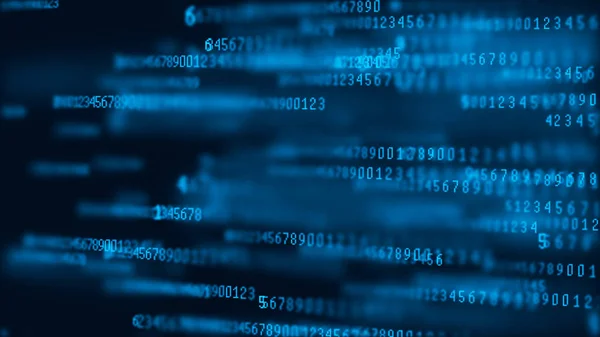 Digitale Hintergrundmatrix. Datenpakete. binärer Computercode. Hacker-Konzept. 3D-Darstellung. — Stockfoto