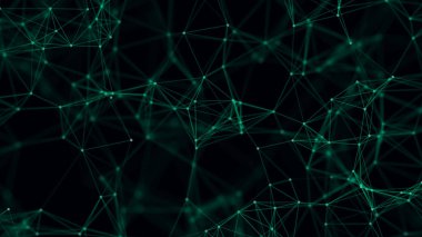 Soyut dijital arkaplan. Büyük veri görselleştirmesi. Ağ bağlantısı yapısı. Bilim geçmişi. 3d oluşturma.