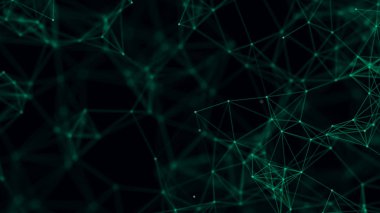 Soyut dijital arkaplan. Büyük veri görselleştirmesi. Ağ bağlantısı yapısı. Bilim geçmişi. 3d oluşturma.