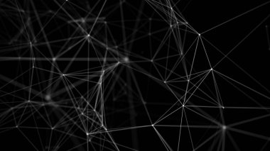 Soyut dijital arkaplan. Büyük veri görselleştirmesi. Ağ bağlantısı yapısı. Bilim geçmişi. 3d oluşturma.