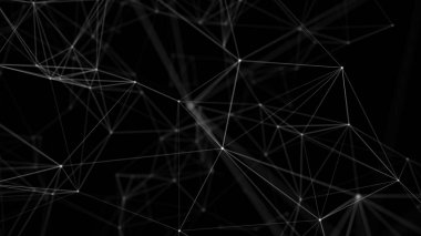 Soyut dijital arkaplan. Büyük veri görselleştirmesi. Ağ bağlantısı yapısı. Bilim geçmişi. 3d oluşturma.