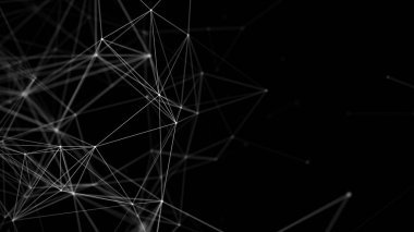 Soyut dijital arkaplan. Büyük veri görselleştirmesi. Ağ bağlantısı yapısı. Bilim geçmişi. 3d oluşturma.