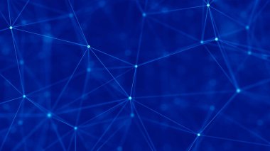 Soyut dijital arkaplan. Büyük veri görselleştirmesi. Ağ bağlantısı yapısı. Bilim geçmişi. 3d oluşturma.