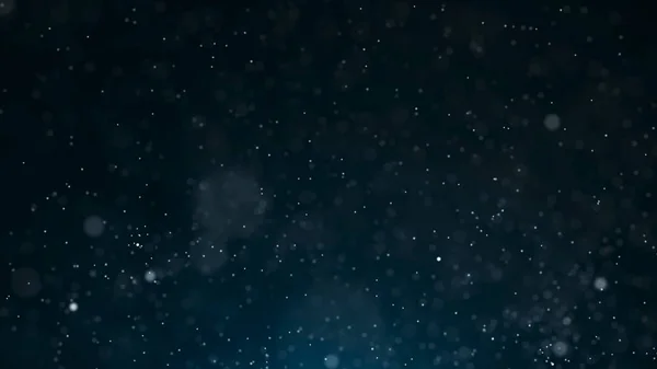 Dammpartiklar. Abstrakt blå bakgrund av partiklar. Kosmisk galax illustration. 3D-rendering. — Stockfoto