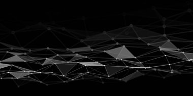 Noktaları ve çizgileri birbirine bağlayan soyut teknoloji arka planı. Ağ konsepti. Veri teknolojisi.