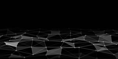 Noktaları ve çizgileri birbirine bağlayan soyut teknoloji arka planı. Ağ konsepti. Veri teknolojisi.