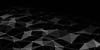 Noktaları ve çizgileri birbirine bağlayan soyut teknoloji arka planı. Ağ konsepti. Veri teknolojisi.