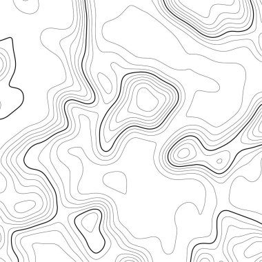 Topografik harita arka planı. Izgara haritası. Kontur. Vektör çizimi.