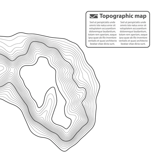 Τοπογραφική φόντο χάρτη. Χάρτης πλέγματος. Περίγραμμα. Απεικόνιση διανυσματικών φορέων. — Διανυσματικό Αρχείο