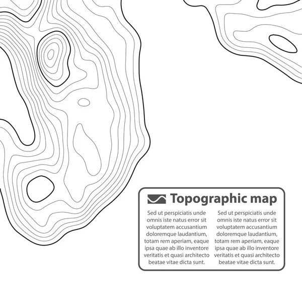 地形図の背景。グリッド マップ。輪郭。ベクトルイラスト. — ストックベクタ