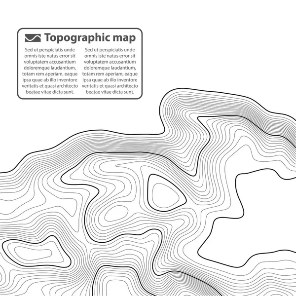 Topografischer Kartenhintergrund. Gitterkarte. Kontur. Vektorillustration. — Stockvektor