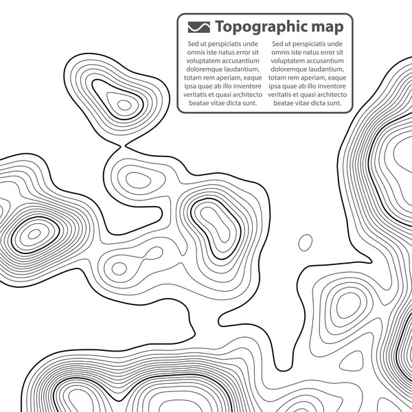 Fondo del mapa topográfico. Mapa de cuadrícula. Contorno. Ilustración vectorial . — Vector de stock