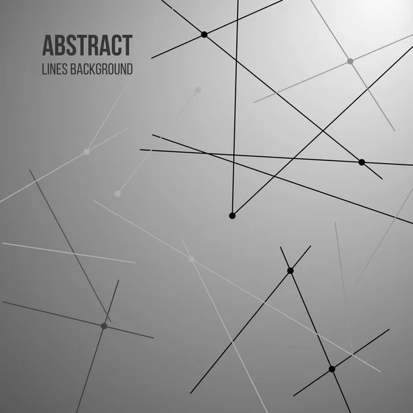 Puntos y líneas de conexión abstractos. Ilustración vectorial. Experiencia tecnológica. Gradiente de tecnología de fondo . — Archivo Imágenes Vectoriales