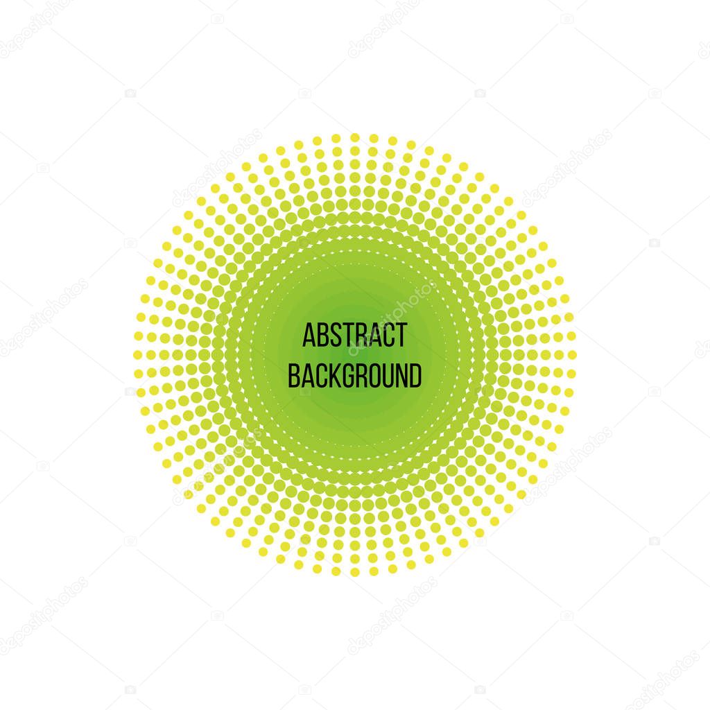 Black abstract vector circle. Vector illustration. Logo. Halftone circles.